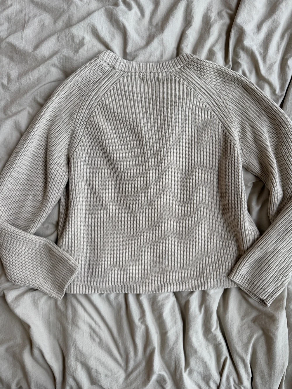 NWT Quince Women's fisherman crew organic Cotton Ribbed Sweater - Picture 4 of 5
